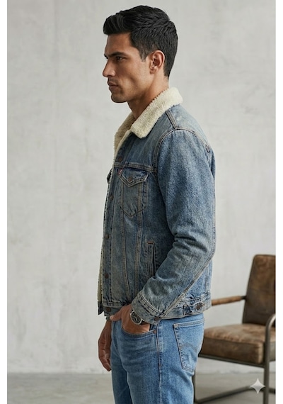 Levi's Erkek Mavi Trucker Ceket 2.0 Sherpa Trucker