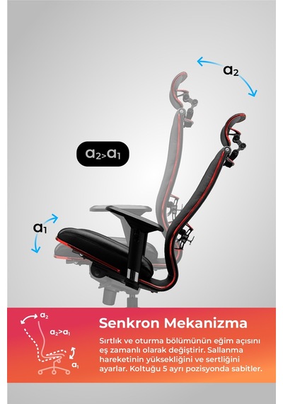 Metta Samurai Red Ergonomik Fileli Ve Deri Oyuncu / Ofis Koltuğu - 2e2.3.7.f Çok Renkli Metta Samurai Red Ergonomik Fileli Ve Deri Oyuncu / Ofis Koltuğu - 2e2.3.7.f Çok Renkli
