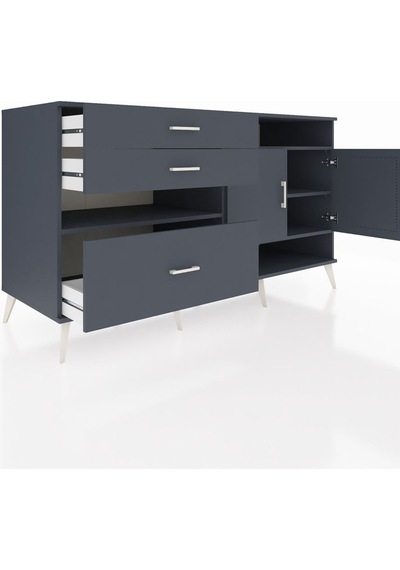 Kronos Konsol 4 Raflı 3 Çekmeceli 2 Kapaklı 176x59x99 Antrasit-an Antrasit-antrasit Kronos Konsol 4 Raflı 3 Çekmeceli 2 Kapaklı 176x59x99 Antrasit-an Antrasit-antrasit