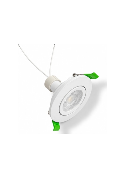 Gu10 Led Spot Armatür Seti Beyaz Kasa Dahil 4000k Doğal Beyaz Yuvarlak Spot Lamba Tak Çalıştır 6,5cm Uyumlu