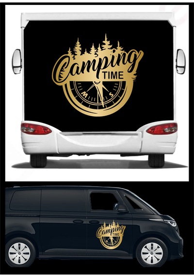 Kamp Sticker - 4x4 Off Road Adventure Avcı Sticker - Araba Oto Motosiklet Karavan Sticker - 02168 50 Cm