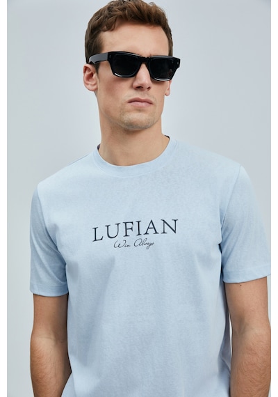 Lufian Love Modern Grafik T- Shirt Mavi Mavi 111020238100300 Mavi