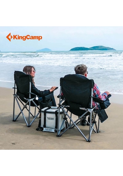 Kingcamp Cedar Deluxe Ultra Bel Destekli Kamp Sandalyesi Grey Gri
