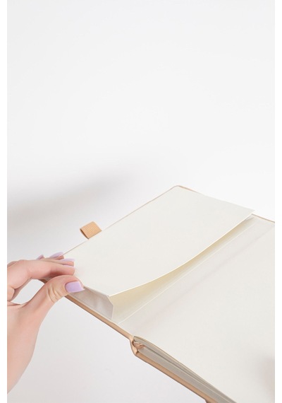 Venzi Sert Kapaklı Lastikli Tarihsiz Kalın Yapraklı Noktalı Defter 14x20 Cm Gümüş