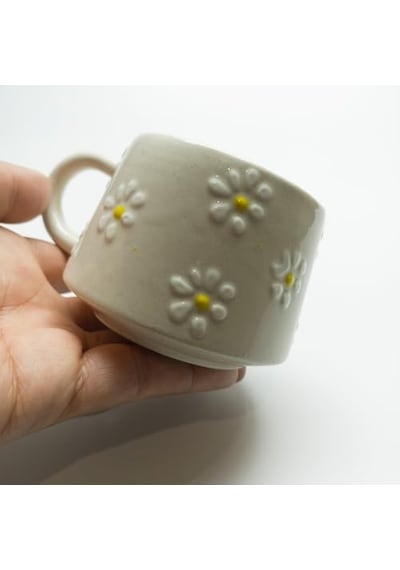 Tr Klasik Çayır Papatyalı Seramik 200 Ml Kupa Bardak Mug Diğer