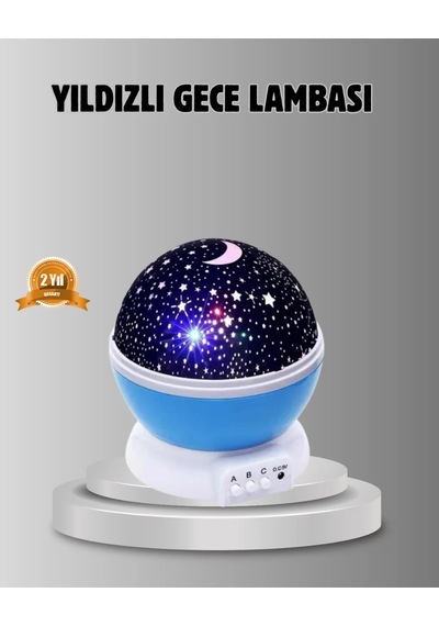 Çocuk Gece Lambası 6 Modlu Renkli Led Enerji Tasarruflu Masal Işığı Mavi 46799108