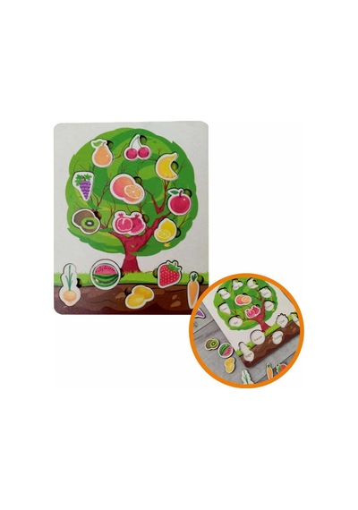 Ankebut Ağaç Yapboz Meyve Ve Sebzeler Renkli Puzzle 30725