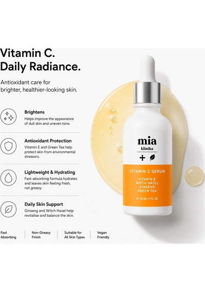 Lexroo Aydınlatıcı Yüz Serumu Vitamin C, E Ve Yeşil Çay 30ml