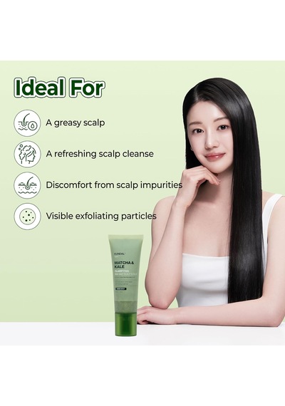 Yağlı Saçlara Dökülme Karşıtı Saç Derisi Peelingi Matcha&kale Clarifying Sea Salt Scalp Scrub
