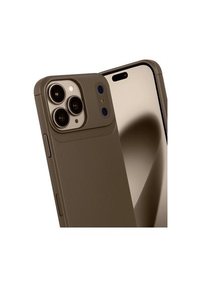 Apple, Uyumlu iPhone 17 Pro Max Auto Focus Karbon Kapak Kahverengi