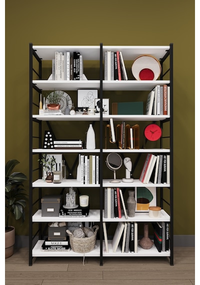 Modern 12 Raflı Metal Kitaplık Üçlü Ayrılabilir Modül Dekoratif Çok Amaçlı Kitaplık Metalk02 Antrasit Modern 12 Raflı Metal Kitaplık Üçlü Ayrılabilir Modül Dekoratif Çok Amaçlı Kitaplık Metalk02 Antrasit