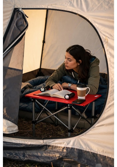 Exent Mini Kamp Sehpası 31 X 46 Cm-kırmızı Çok Renkli