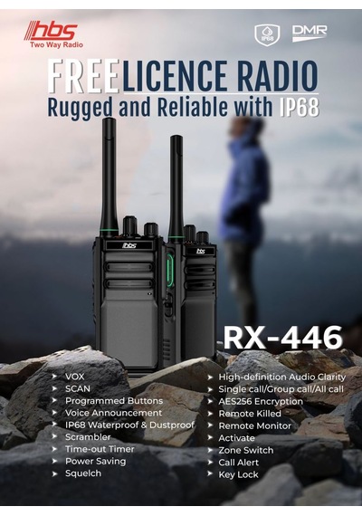 Hbs Rx-446s Dijital/analog Pmr El Telsizi