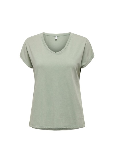 Only Onllucy Lıfe Ss Vneck Moster Top Box Jrs Kadın Yeşil T-shirt - 15343382