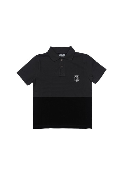 Beşiktaş Polo Yaka Çocuk T-shirt Siyah