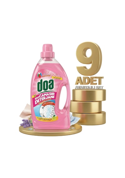 Doa Sıvı Çamaşır Detarjanı Yünlü Ve Narinler 9x2700 Ml 2700 ML