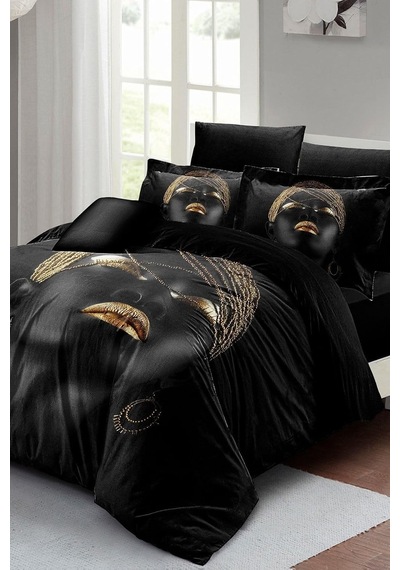 African Women Çift Kişilik Nevresim Takımı 3d Pamuk Saten, 200x220, Monohome3381 Diğer