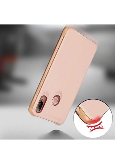 P20 Lite Smart View Flip Cover Kılıf, Pembe 50 x 22