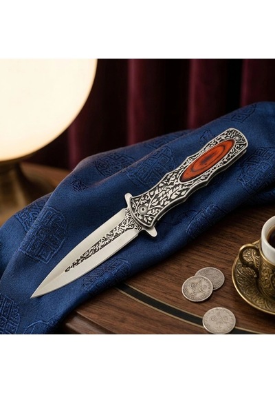 Knivox Browning Desenli Çelik Kabze Kamp Çakısı Çok Renkli