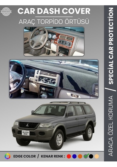 Mıtsubıshı Montero Sport 1996-2009 Torpido Örtüsü Ön Göğüs Koruma Torpido Koruma Araca Özel - 694 Stiloto