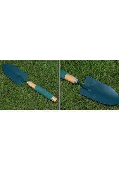 Ahşap Saplı Kürek 35 Cm Metal Bahçe Küreği, Ahşap Saplı Bahçe El Küreği