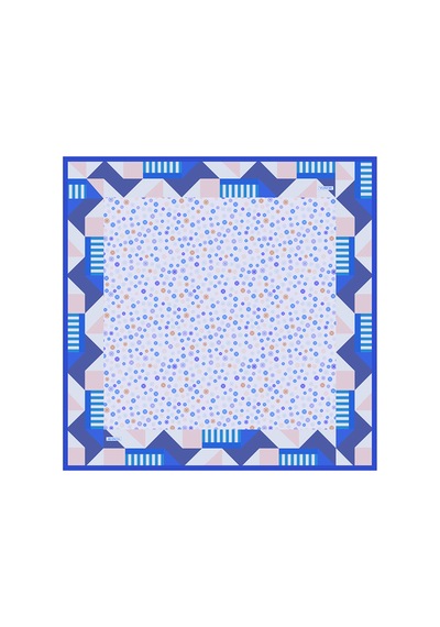 Arancia Mavi 90x90 Pure Touch Eşarp Mavi Mavi