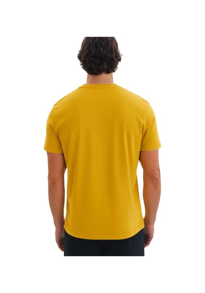 Arma Ar-ma Erkek Bisiklet Yaka Tişört Baskisiz Basic Örme Kumaş Regular Fit %100 Pamuk 30/1 Penye Süprem Y31344408202 Sarı-s1