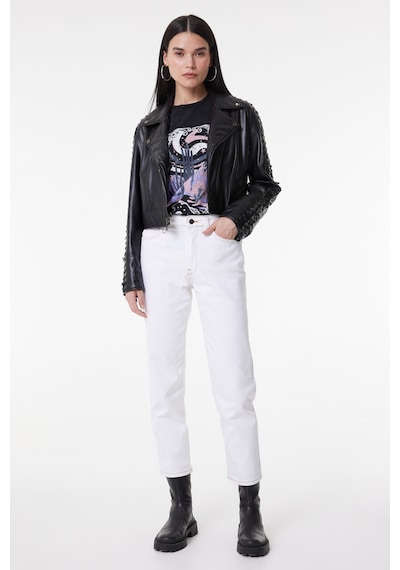 Lee Carol Straight Fit Düz Kesim Yüksek Bel Beyaz Esnek Jean Kot Pantolon L30U013100