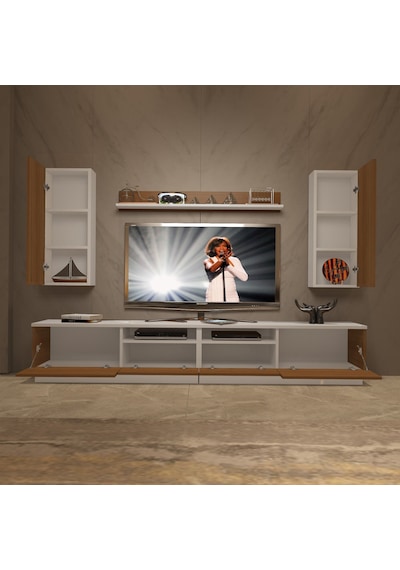 Decoraktiv Trendstyle 5220da Mdf Tv Ünitesi Tv Sehpası Beyaz - Ceviz