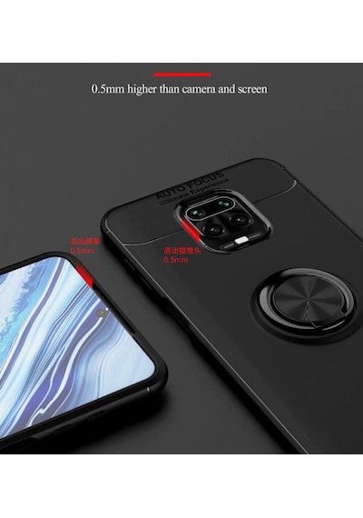 Redmi Note 9S Yüzüklü Standli Manyetikli Kamera Korumali Kilif 433446573