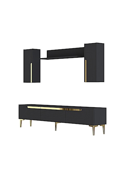 Tvr1803ag Meyra Tv Ünitesi Takımı Antrasit-gold 180cm Antrasit - Altın