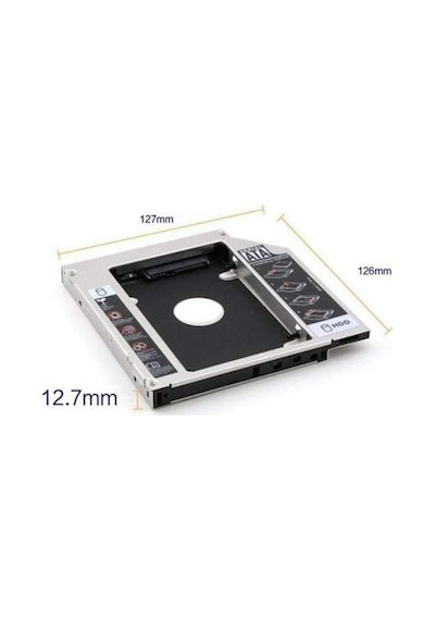12.7 Mm Sata Hdd Harddisk Caddy Kızak Kutu Laptop Ssd Notebook Ikinci Hdd Takma