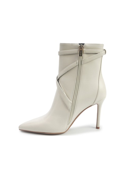 Nine West Justel 5pr Kırık Beyaz Kadın Topuklu Bot 000000000102012349 Beyaz