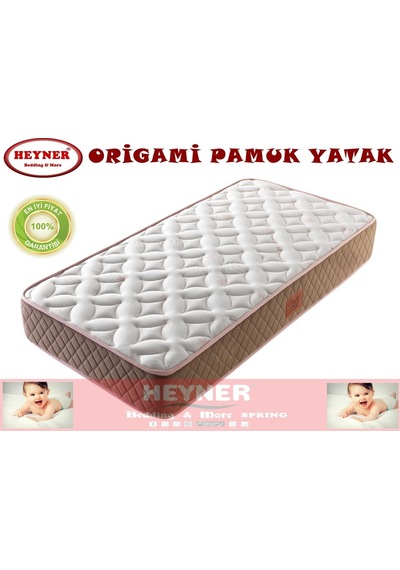 Babyhopeankara 70X160 Heyner Origami Ortopedik Pamuk Yatak Tek Kişilik Yatak