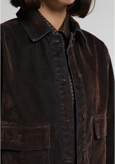 Colin's Colins Regular Fit Düğmeli Astarsız Kadın Over Dyed Denim Ceket Cl1083510 Q1.v3 Dn45319