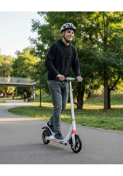 Çift Fren Sistemli 3 Kademeli Yükseklik Ayarlı Süspansiyonlu Ve Katlanabilir Yetişkin Scooter'ı Çok Renkli