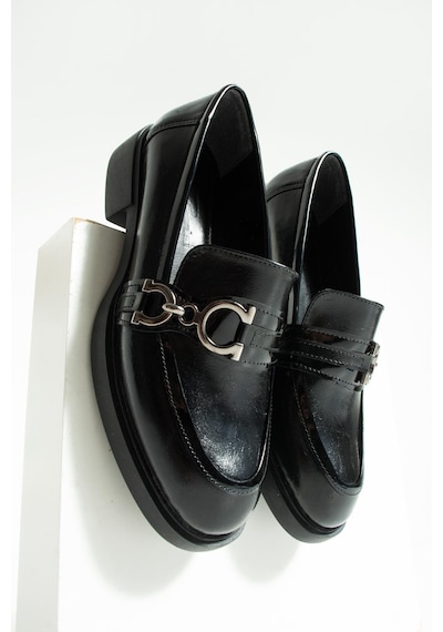 Kadın Toka Detaylı Günlük Loafer Teya - Siyah Siyah