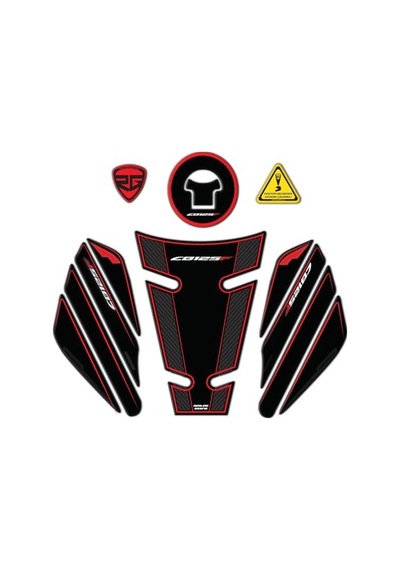 Redlinegrafik Cb125f 2023-2024 Uyumlu Kırmızı Siyah Tank Pad Koruyucu Seti