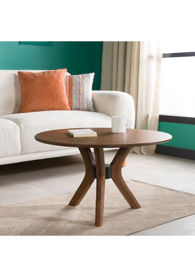 Furnirem Yuvarlak Orta Sehpa 65 Cm Ceviz