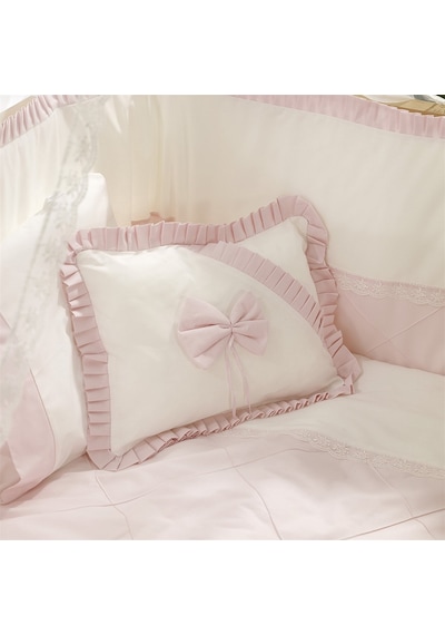 Meltem Kids Bambino Sallanır Ahşap Anne Yanı Beşik 70x110 cm (naturel-pembe) Pembe