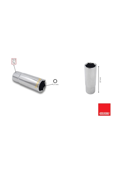 Ceta Form 21 Mm 1/2" Contalı Buji Lokması C27-r21