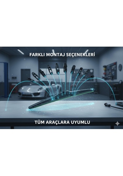 Space Premium 10 Aparatlı Hibrit Silecek Kilitli Model 45 Cm Uyumlu