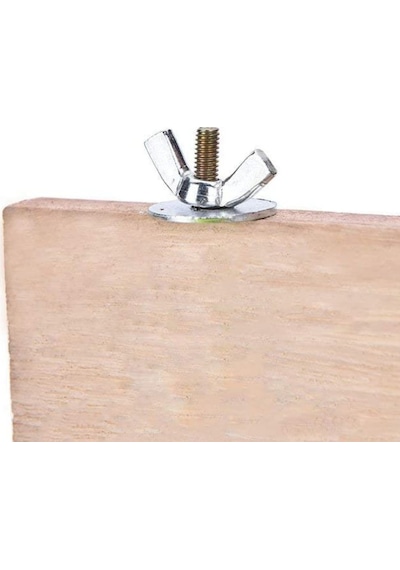 Kare Ahşap Stant 30cm X 30cm , Kafes Platformu, Muhabbet Kuşu Tüneği Tünek