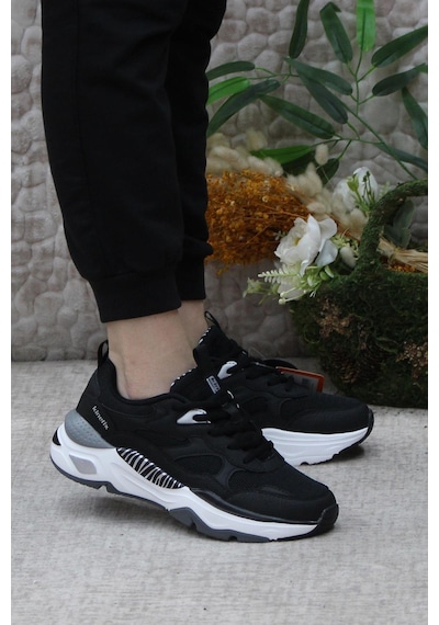 Kinetix Foxy Tx W Siyah Beyaz Sneaker Kadın Spor Ayakkabı 001