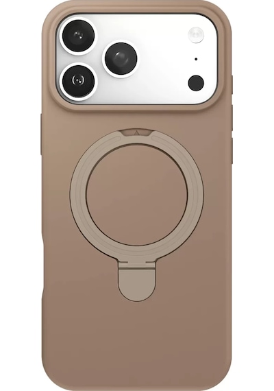 Newface Apple Uyumlu iPhone 17 Pro Regal Magsafe Standlı Kapak - Çöl Titanyum Kılıf