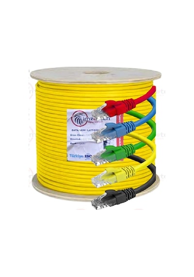 İmzatech Cat-6 U/utp 23 Awg Network Kablosu 500'lük Sarı-200112
