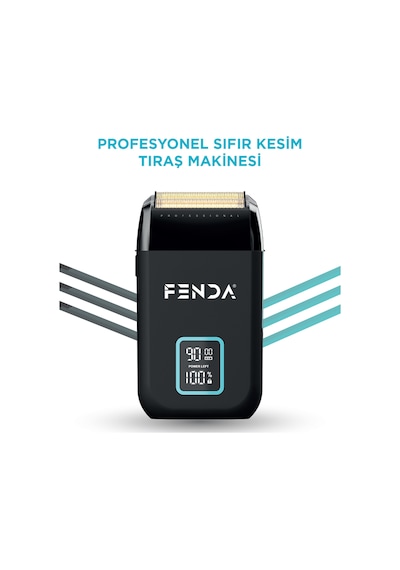 Fenda Profesyonel Sıfır Kesim Tıraş Makinesi Siyah Fndsklks0008bl