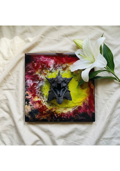 3d Ejderha Kafası Kırmızı Epoksi Duvar Tablosu, El Yapımı Heykelsi Sanat Eseri, 35x35 Cm, Modern & Statement Tasarım 35 x 35 CM 3d Ejderha Kafası Kırmızı Epoksi Duvar Tablosu, El Yapımı Heykelsi Sanat Eseri, 35x35 Cm, Modern & Statement Tasarım 35 x 35 CM