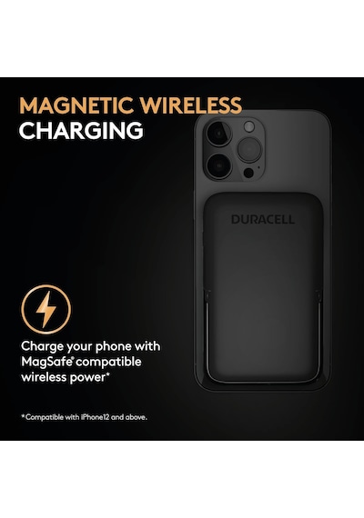 Manyetik Powerbank 5000 Mah Magsafe Uyumlu Kablosuz Şarj Cihazı 7,5 W, 12 W Usb-c Hızlı Şarj, İphone 12 13 14 15 16 17 Pro Max, Samsung, Airpods İçin Ayaklıklı İnce Harici Pil