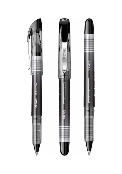 Siyah Pilot Kalem Sr-68 Roller Pen 10 Adet Scrikss Pilot Kalem 0.7 Mm Roller Uçlu Pilot Kalem İnce Uçlu Likit Mürekkepli Siyah